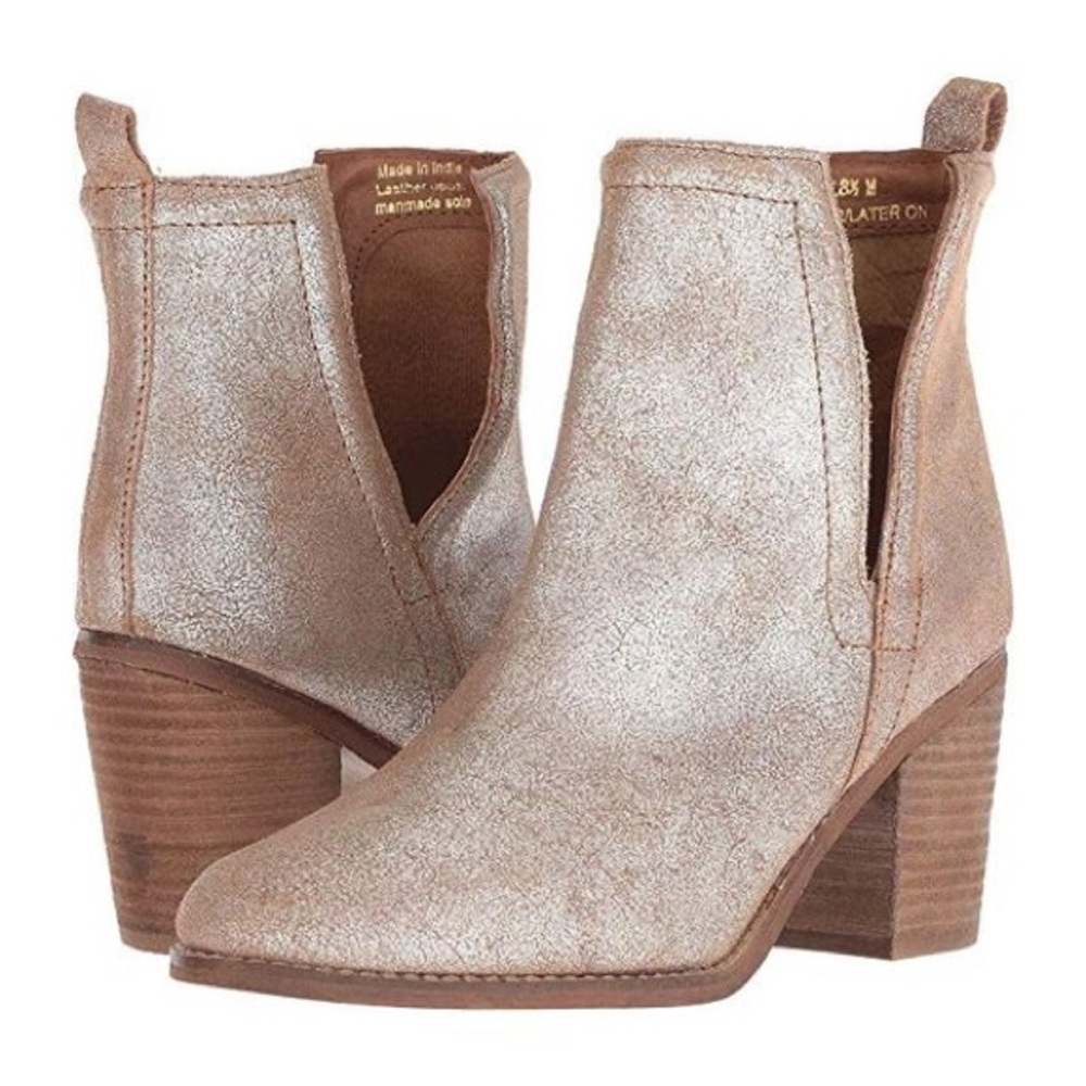 Diba Skyler 54632‎ Ankle Booties Gold Women’s Size 7.5 B103